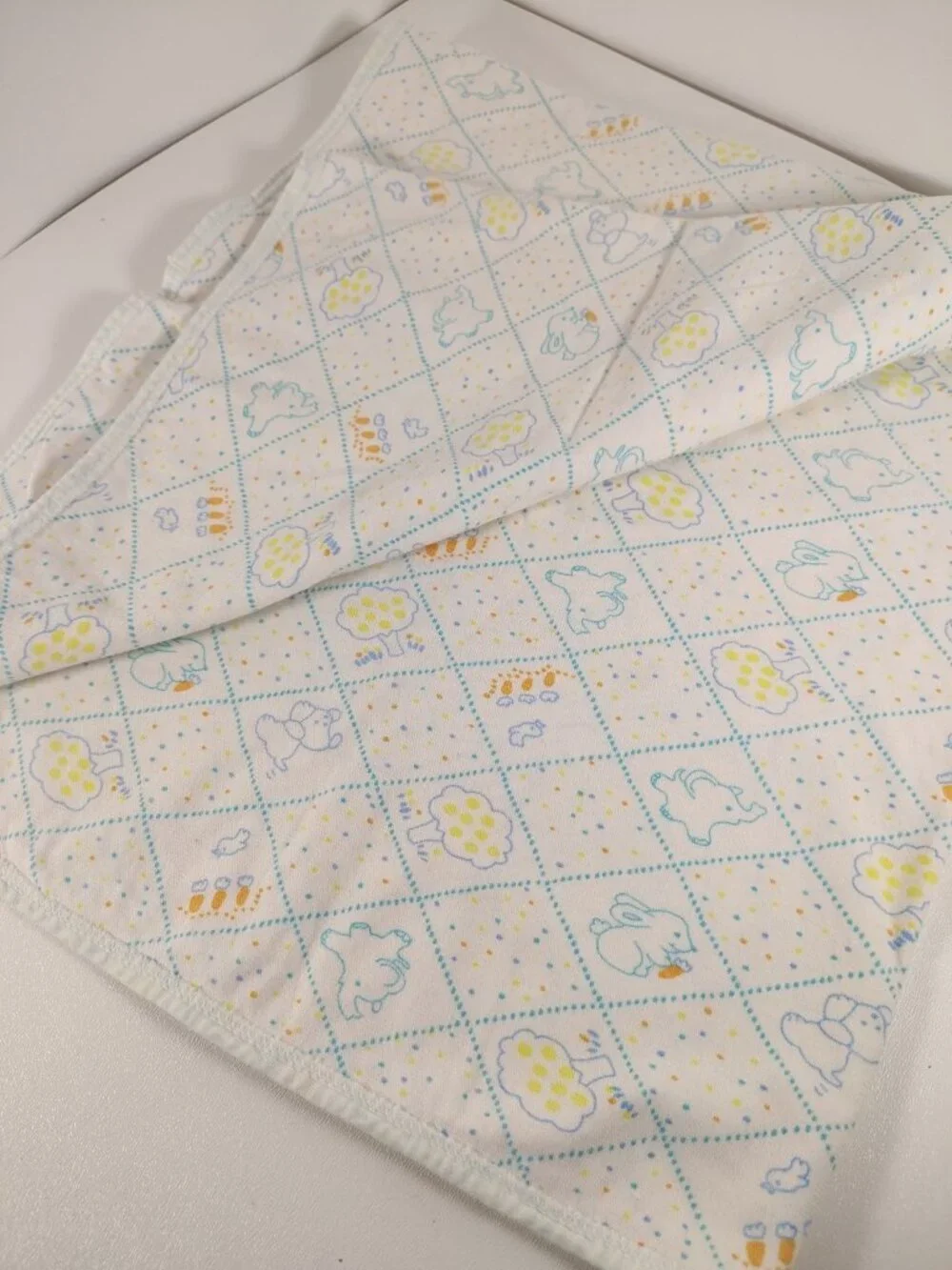 Baby Carter's Vintage Receiving Swaddle Blanke tree puppy elephant carrot bunny